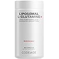 Codeage Liposomal L-Glutamine Capsule Supplement - 1,000 mg L-Glutamine per Serving - 3-Month Supply - Liposomal Delivery, Vegan Pills, Non-GMO, Gluten-Free Amino Acid - 180 Capsules