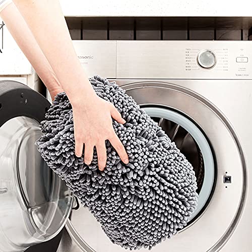 SONORO KATE Bathroom Rug,Non-Slip Bath Mat,Soft Cozy Shaggy Durable Thick Bath Rugs for Bathroom,Easier to Dry, Plush Rugs for Bathtubs, Rain Showers and Under The Sink (Dark Grey, 32\