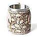 Viking Horn Drinking Cup Skull Coffee Cup Halloween Beer Mug for Men, Stainless Steel Mug Novelty Bar Coffee Cup Collection for Nordic Home Decor