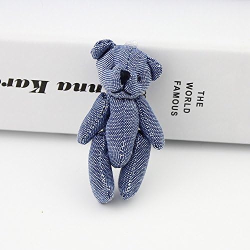TEDDY BEARS Blue Joint Bear 20 Pcs Denim Kids Cartoon Toys Couple Eddy Gift for Girls and Children