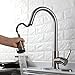 HOMELODY Pull Out Kitchen Faucet with 2 Pull Down Spray head replacement, Single Handle 1 or 3 Hole Desk Mounted High Arc Brushed Nickel Swivel 360° Kitchen Faucet