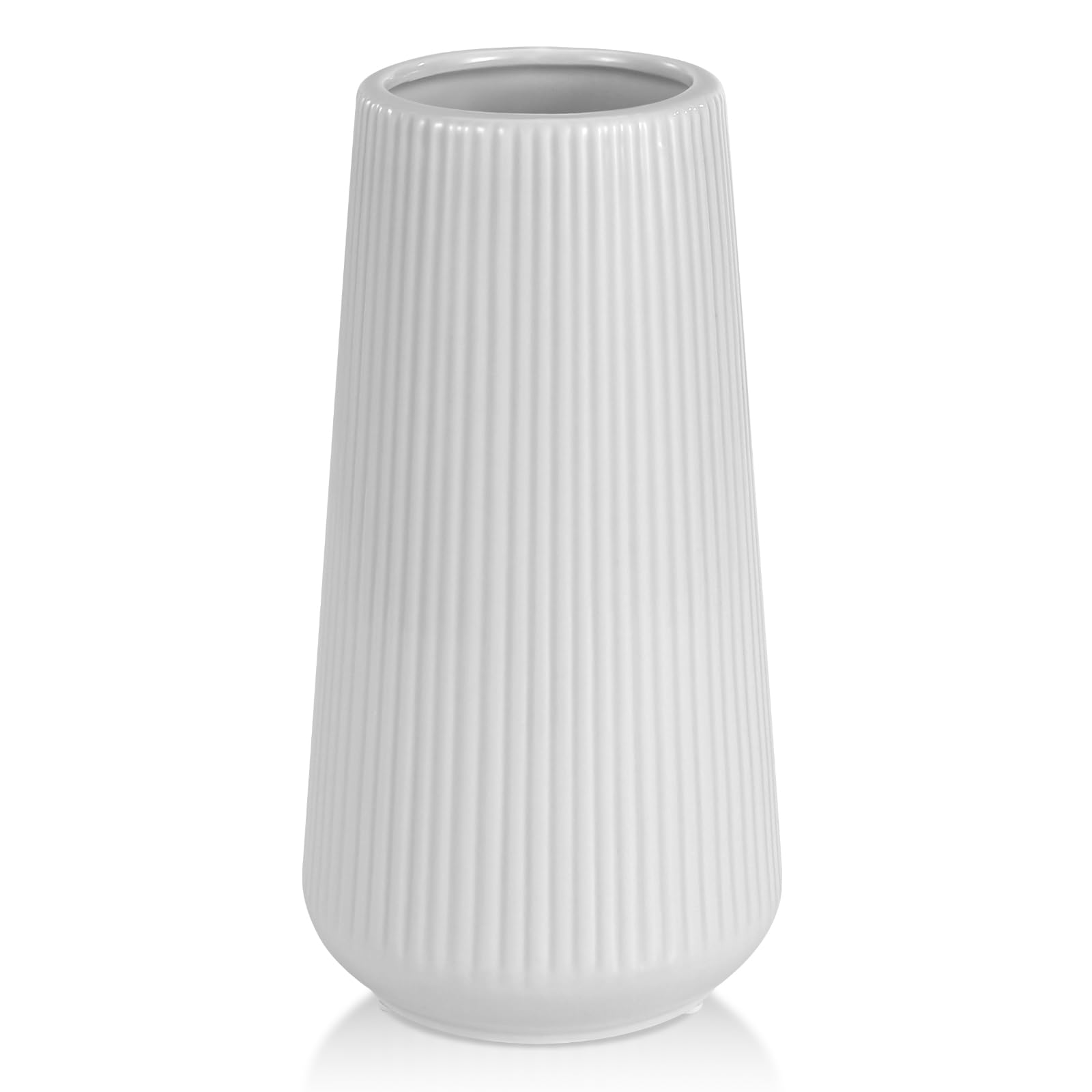 Photo 1 of Grey Ceramic Vase, GUKJOB Small Cute Flower Vase for Pampas Grass, Home, Living Room, Dining Table, Farmhouse, Office Decor, Bedroom, Table, and Kitchen Shelf (Grey)