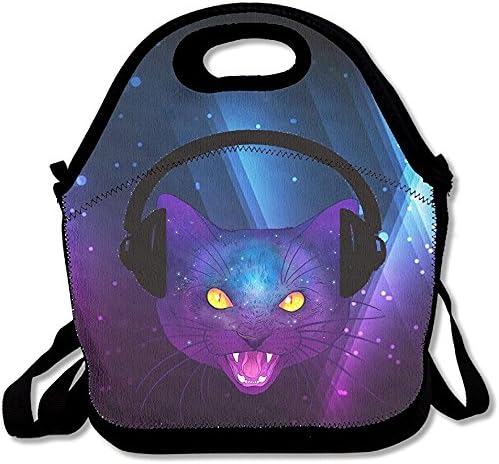 staromia DJ Space Howling Cat Lunch Bag -Lunch Tote For Women,Kids,Adults