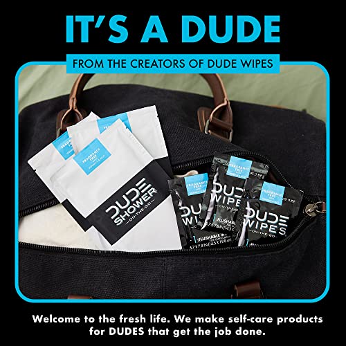 DUDE Wipes OnTheGo Shower Wipes 9 Pack, 72 Wipes Unscented Extra