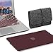 GMYLE MacBook Air 13 Inch Case A1466 A1369 Old Version 2010 2017, Storage Bag Pouch for Travel and Keyboard Cover 3 in 1 Set (Burgundy)