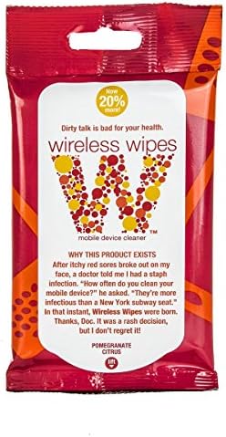 Wireless Wipes Pomegranate Citrus Cell & Portable Electronic Sanitizing Wipes