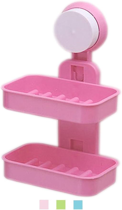 Soap Holder for Shower Double Layer Plastic Bar Soap Dish Holder for