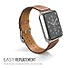 MoKo Compatible Band Replacement for Apple Watch 42mm 44mm Series 4/3/2/1, Luxury Genuine Leather Smart Watch Band Strap Single Tour Replacement - Brown (Not Fit 38mm 40mm Versions)