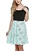 Zeagoo Women Summer Short Sleeve Polka Dots A-Line Flare Party Cocktail Dress