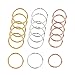 Shappy 90 Pieces Braid Rings Hair Hoops Braid Hair Clip Accessories, 3 Colors, 2 Sizes