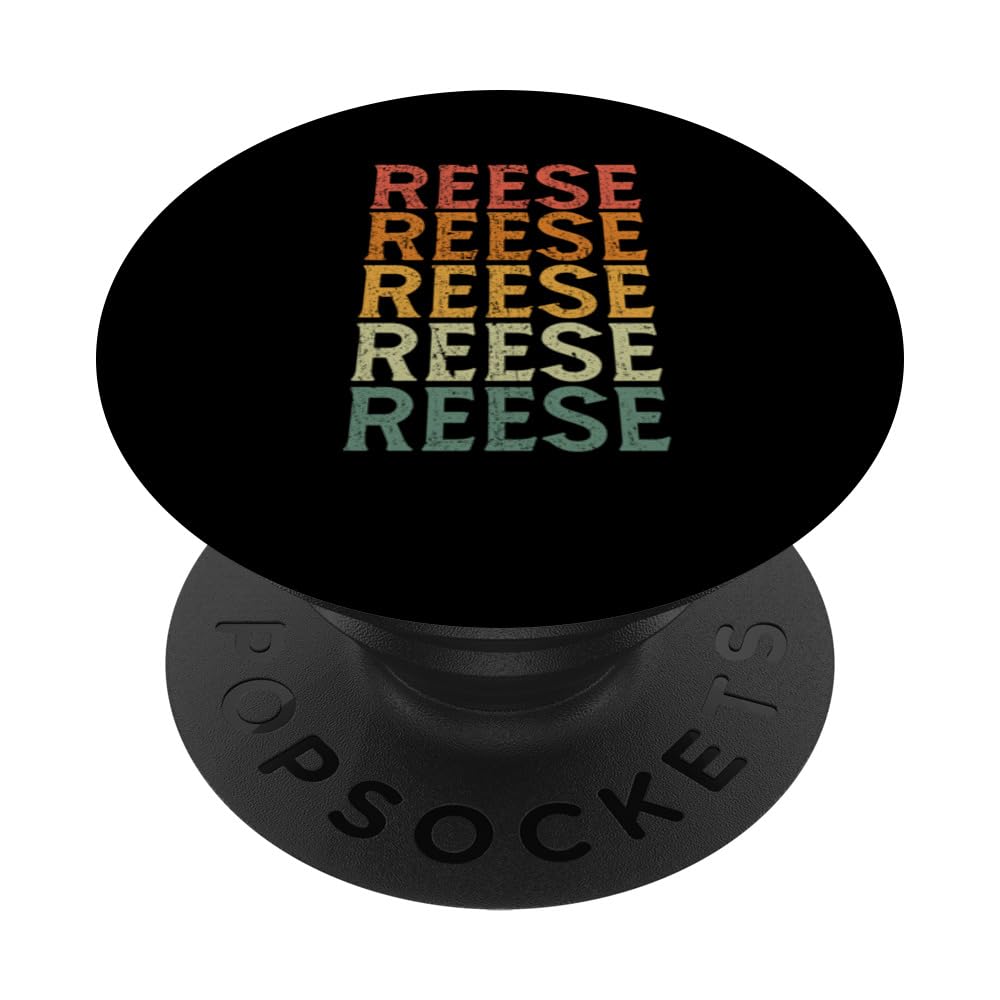 Retro Custom First Name Reese PopSockets Swappable PopGrip