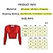 YEMAK Women's Cropped Bolero Cardigan – 3/4 Sleeve V-Neck Basic Classic Casual Button Down Knit Soft Sweater Top (S-4XL)