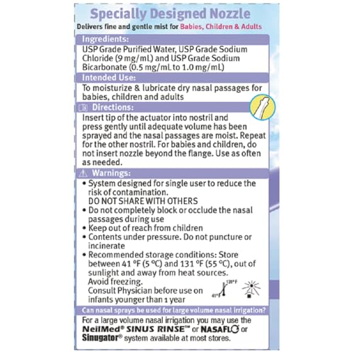 NeilMed Pediamist Pediatric Saline Spray, 2.53 Fl. Oz (Pack of 1) - Packaging May Vary