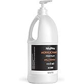 Nicpro White Large Acrylic Paint Set (69 oz, 2040 ml) Rich Art Painting Supplies Non Toxic for Multi Surface, Canvas, Wood, Leather, Fabric Stone Craft, for Beginner & Artist with Pump