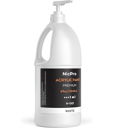 MILO Titanium White Acrylic Paint – 1 Gallon Bulk, AP Certified Non-Toxic, Made In USA