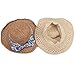 LITHER Women Foldable Beach Hat Straw Hat Wide Brim Hat Bowknot Floppy Hats