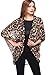 BAISHENGGT Women's Leopard Print Sheer Chiffon Cardigan Blouse Small Leopard