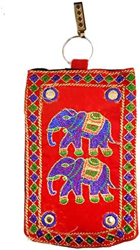 Kuber Industries Designer Embroided Mobile-Phone Pouch Cover With