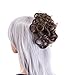 SWACC Short Messy Curly Dish Hair Bun Extension Easy Stretch hair Combs Clip in Ponytail Extension Scrunchie Chignon Tray Ponytail Hairpieces (Medium Ash Brown-8#)thumb 2