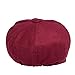 VBIGER Men and Women's Woolen Fedora Newboys Hat (Wine Red)