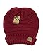 NYFASHION101 Oversized Baggy Slouchy Thick Winter Beanie Hat, Burgundy