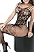 Sexy Strap Floral Open Fishnet Bodystocking Plus Size Bodysuit for Women