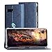 ASUS ROG Phone 2 Case, Foluu ASUS ROG Phone 2 Wallet Case Canvas Flip/Folio Soft TPU Cover Bumper Kickstand Ultra Slim Strong Magnetic Closure Cover for ASUS ROG Phone 2 (Blue)