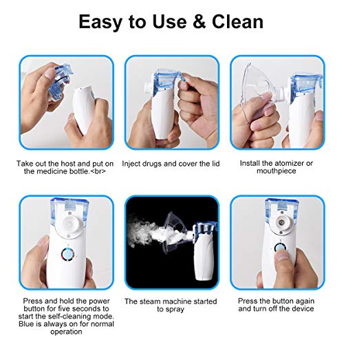WELTEAYO Portable Mini Vaporizer Machine Professional Cool Mist Humidifier Machine for Kids & Adults Travel and Home Daily Use