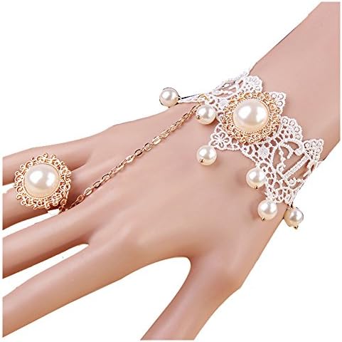 Romantic Simulated Pearl Fashion Bracelets Ring Women Lovers