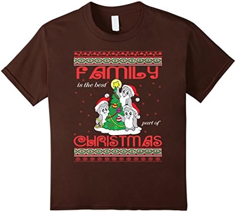 Kids Family is The Best Part of Christmas Ugly Tshirt for Beloved 12 Brown