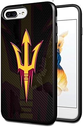 NCAA University sport Arizona State Sun Devils , Cool iPhone 7 Plus Smartphone Case Cover Collector iPhone TPU Rubber Case Black [By Lucky9Cover]#8