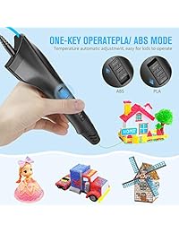Nulaxy 3D Pen, 2019 El más nuevo dibujo en 3D Pluma de impresión con rellenos de filamento de PLA, Control de velocidad, Control de temperatura, Sin obstrucciones, El mejor regalo para niños Adultos Artes Manualidades Modelo DIY, Fácil de usar