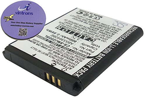 vintrons (TM) Bundle - 800mAh Battery For SAMSUNG SGH-J200, SGH-Z170, SGH-E740, + vintrons Coaster
