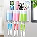 WARMLIFE Toothbrush Holder for Bathroom Electric Toothbrush Holder Wall Mounted or Stand Large Stainless Steel Multifunctional Tooth Brush Holder