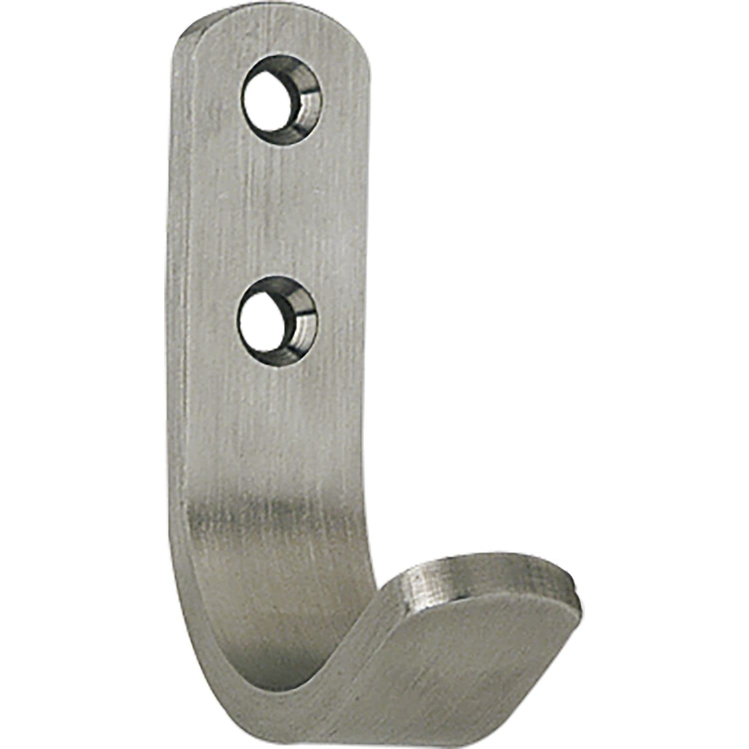 ACCURIDE Technik-Team Late 2 Double Coat Hooks for Wall Mounting, Chrome-Plated Brass Polished