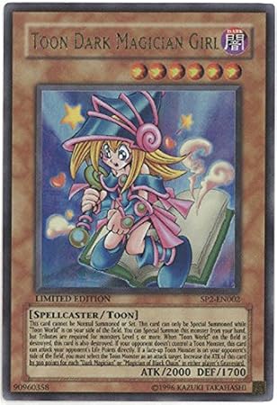 Amazon Com Yu Gi Oh Toon Dark Magician Girl Sp2 En002 Sneak Preview Series 2 Edicion Limitada Ultra Rare Toys Games
