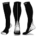 TeBo Compression Socks - for Athletic Running / Flight Travel S/M Black