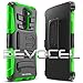 Evocel Generation Series Phone Case Compatible with LG K8V (VS500) with HD Screen Protector and Belt Clip Holster, Green