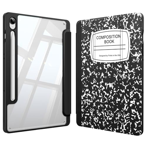 Fintie Hybride slanke hoes voor Samsung Galaxy Tab S9 FE 5G 10.9 Inch/Galaxy Tab S9 11 Inch 2023 met S-penhouder, schokbestendige hoes met transparante achterkant, automatisch waken/slapen,