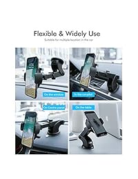 Soporte de teléfono universal para coche FLOVEME Easy One Touch de cuello largo para salpicadero y parabrisas para iPhone X XR XS MAX 8 7 6S Plus Samsung S8 S9 Plus S7 S6 Edge Note 8 9 LG G5 G6 Nexus 5X 6P