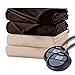 HOLMES Luxury Velvet Plush Heated Blanket (Various Sizes and Colors) (Queen, Walnut)