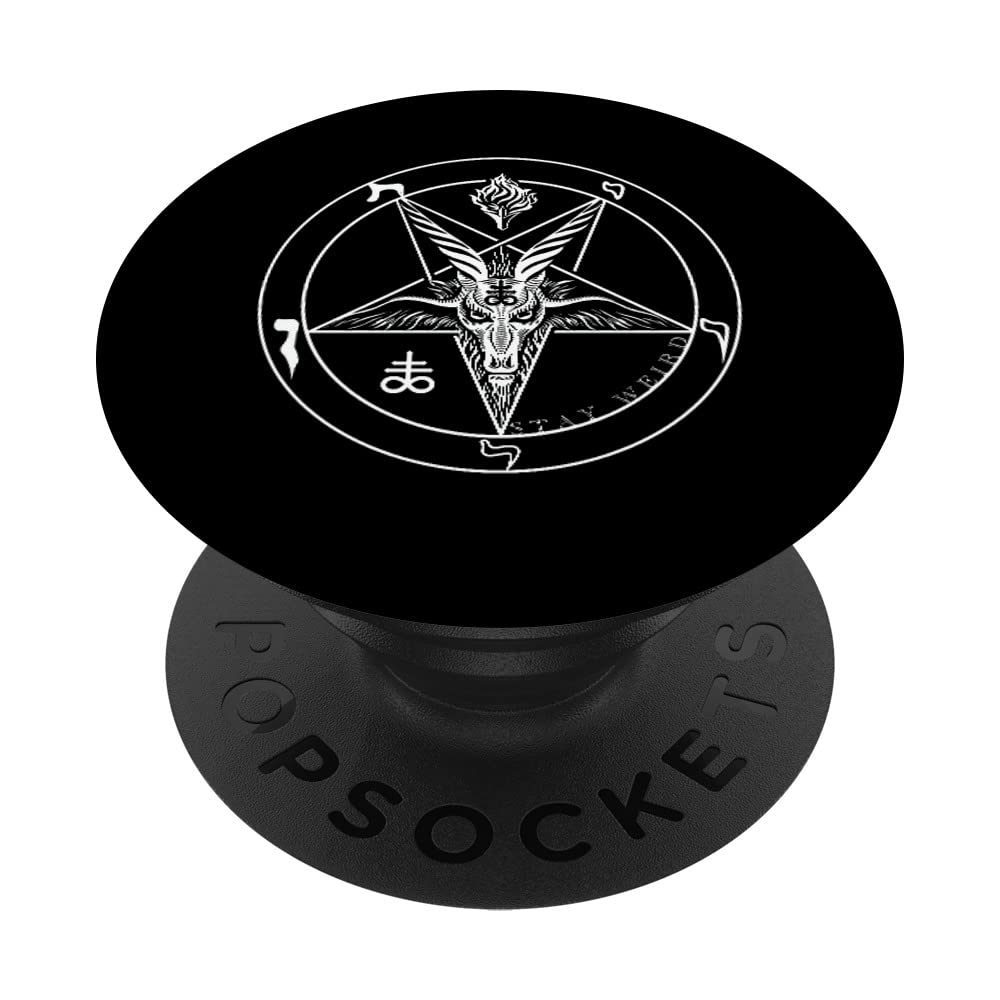 Stay Weird Occult Baphomet Satanic Goat Head Stay Weird PopSockets Swappable PopGrip