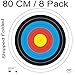 Archery Targets by Longbow (8 Pack (40cm) & (80cm) Folded, Archery Paper)