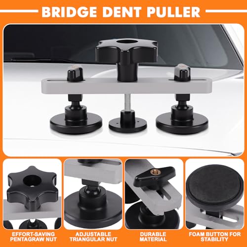 KAOLALI Body Puller Kit of 78 Paintless Dent Puller Kit - Suction Cup Body Puller for Car Dent Removal on Vehicles/Doors