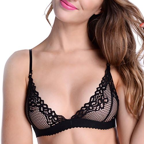 Wink Gal Women's Lace Bralette Sexy Floral Unpadded Wire Free Bra