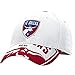MLS M721Z FC Dallas Men's Structured Flex Jersey Hook Hat, Large/X-Large, White/Red