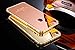 Rose Gold Mirror iPhone 7 Case for Women, Miniko(TM) Clear Mirror With Metal Bumper Back Shell Hard Case Cover for Apple iPhone 7-Rose Gold