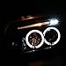 Spec-D Tuning LHP-CHG05JM-TM Dodge Charger Halo Led Projector Head Lights Black