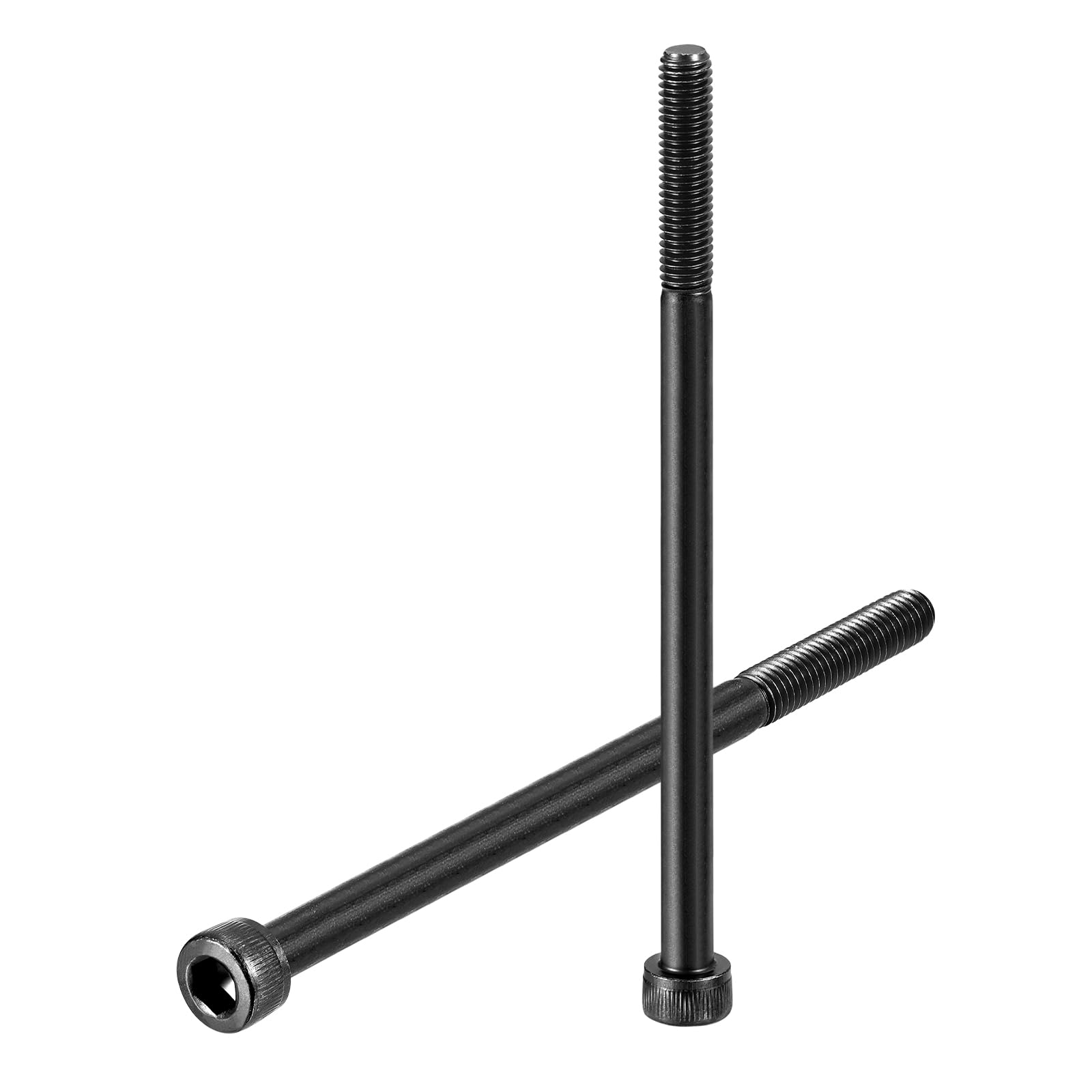 uxcell Hex Socket Bolts (M5-0.8x90), Grade 12.9 Carbon Steel Hex Socket Drive Screws, Black, 10 Pcs