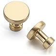 Gold Crystal Knobs 8 Pack Satin Brass Cabinet Knobs - Crystal Glass Knobs With Vintage Gold Finish Gold Cabinet Knobs